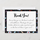 Custom RN Nurses Week | Medizinisches Muster Dankeskarte (Rückseite)