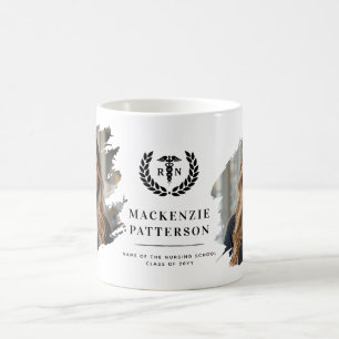Custom RN Nursing Abschluss Brushed 2 Foto Kaffeetasse
