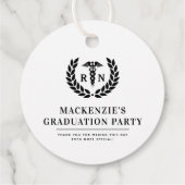 Custom RN Nursing School Graduation Party Geschenkanhänger (Rückseite)