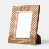 Custom RN Nursing School Graduation Plaid Pattern Geätzte Rahmen (Links)