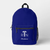 Custom RN Registriert Nurse Abschluss Navy Blue Bedruckter Rucksack (Vorderseite)