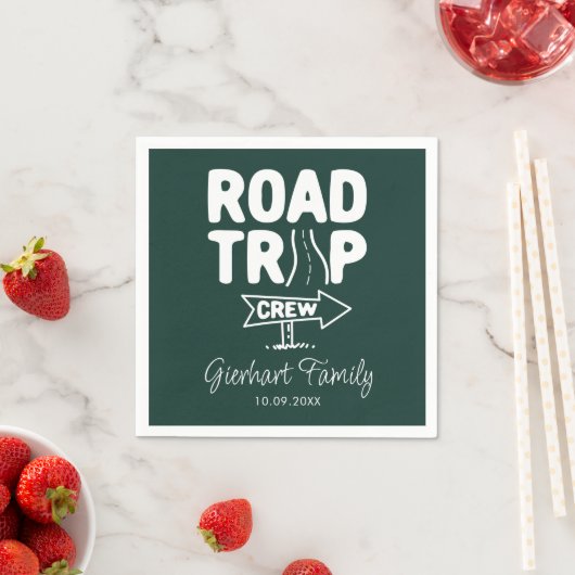 Custom Road Trip Crew Summer Party Paper Serviette (Beispiel)