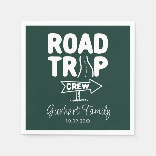 Custom Road Trip Crew Summer Party Paper Serviette (Vorderseite)