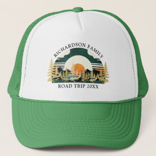 Custom Road Trip Sunset Camping Family Wiedersehen Truckerkappe