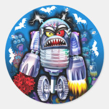 Custom Robo Monster Halloween Sticker.
