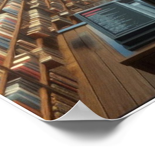 Custom Robot Librarian Wall Poster (Ecke)