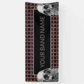 Custom Rock Band Skull Heavy Metal Music Festival Banner (Vertikal)