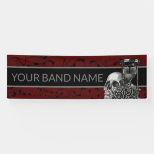 Custom Rock Band Skull Heavy Metal Music Festival Banner