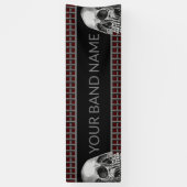 Custom Rock Band Skull Heavy Metal Music Festival Banner (Vertikal)