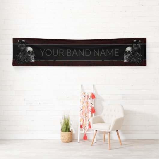 Custom Rock Band Skull Heavy Metal Music Festival Banner (Insitu)