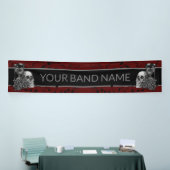 Custom Rock Band Skull Heavy Metal Music Festival Banner (Messeveranstaltung)