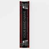 Custom Rock Band Skull Heavy Metal Music Festival Banner (Vertikal)
