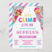 Custom Rock Girl Climb Geburtstagsparty Einladung (Vorne/Hinten)