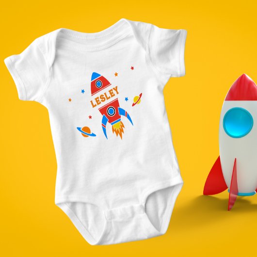 Custom Rocket Baby Bodysuit Strampler
