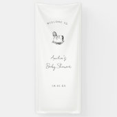 Custom Rocking Horse Baby Shower Welcome  Banner (Vertikal)