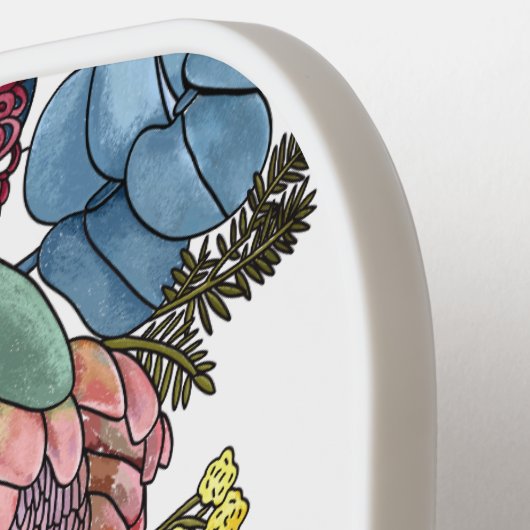 Custom Romantic Australian Summer Blume Pickleball Schläger (Linke Seite)