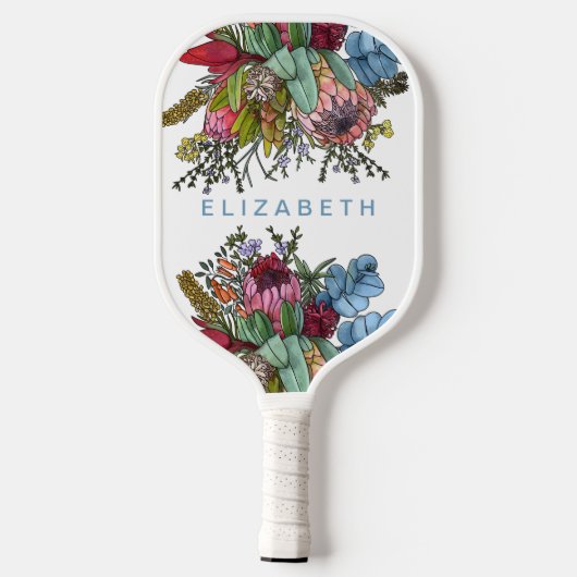 Custom Romantic Australian Summer Blume Pickleball Schläger (Rückseite)