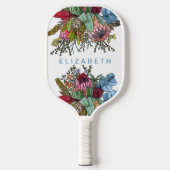Custom Romantic Australian Summer Blume Pickleball Schläger (Vorderseite)