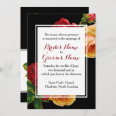 Custom Romantic Bohemisch Wedding Vintage Rose Einladung (Vorne/Hinten)