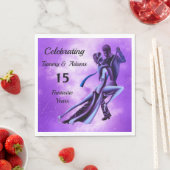 Custom Romantic Couple Tango Serviette (Beispiel)