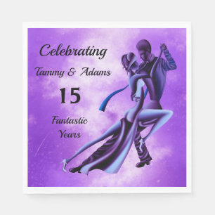 Custom Romantic Couple Tango Serviette
