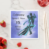 Custom Romantic Couple Tango Serviette (Beispiel)