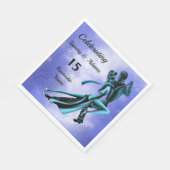 Custom Romantic Couple Tango Serviette (Ecke)