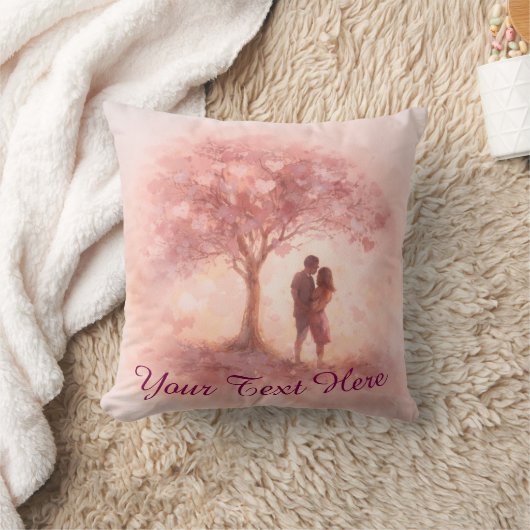 Custom Romantic Couple Throw Pillow Kissen (Decke)
