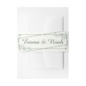 Custom Romantic Green Blätter Einladungsbanderole (Vorderseite Beispiel)