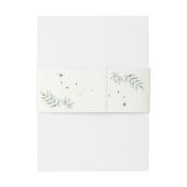 Custom Romantic Green Blätter Einladungsbanderole (Rückseitenbeispiel)