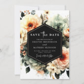 Custom Romantic Peach Wedding Save The Date (Vorderseite)