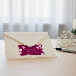 Custom Romantic Pink Petals Address Label Adressaufkleber