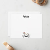 Custom Romantic Vintag Bicycle Blume Vögel Mitteilungskarte (Vorderseite/Rückseite Beispiel)