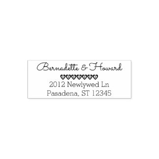 Custom Romantic Wedding | Herz-Rücksendeadresse Permastempel