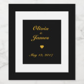 Custom Romantique Save the Date Weinetikett (Einzelnes Label)