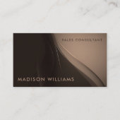 Custom Rosa Dark Brown Elegant Beruflich Visitenkarte (Vorderseite)