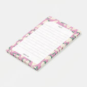 CUSTOM Rosa Erdbeeren Lebensmittelgeschäft Anfänge Post-it Klebezettel (angewinkelt)