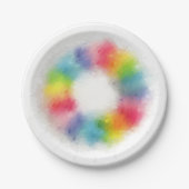 Custom Rosa Red Yellow Orange Blue Green Modern Pappteller (Vorderseite)
