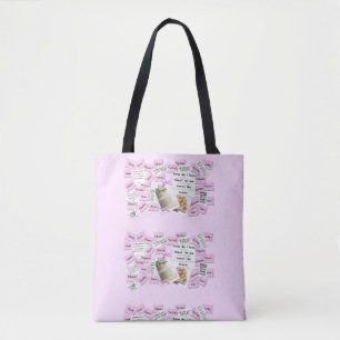 Custom Rosa und White Wedding Tote Bag Tasche