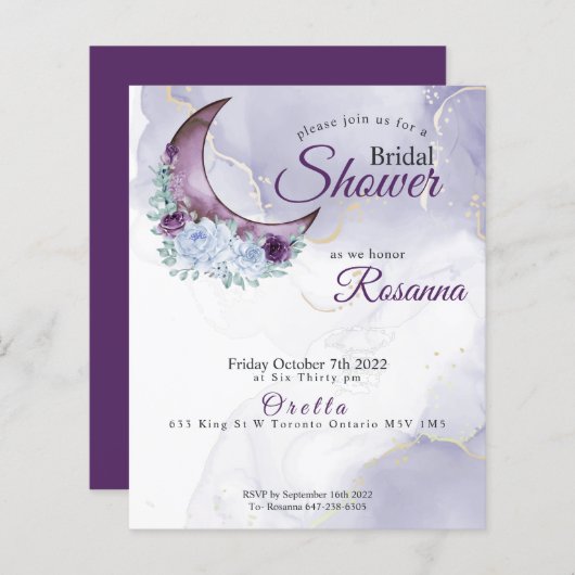 Custom Rosanna-2 Rustic Crescent Moon Lila (Vorne/Hinten)