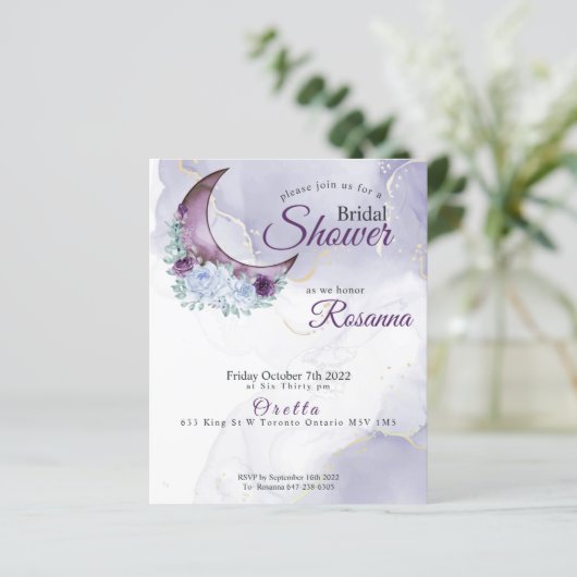 Custom Rosanna-2 Rustic Crescent Moon Lila (Stehend Vorderseite)