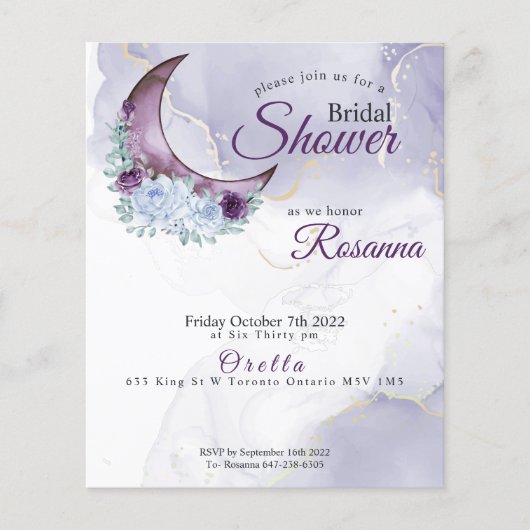 Custom Rosanna-2 Rustic Crescent Moon Lila (Vorderseite)