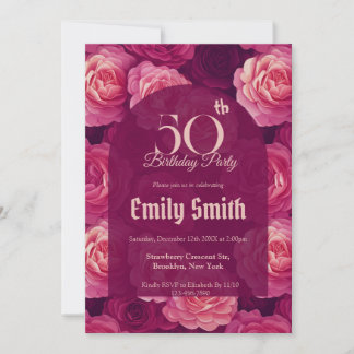 Custom Rose Aesthetic 30Th Birthday Einladung