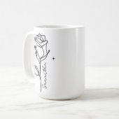 Custom Rose Blumenkohl-Tasse, Geschenk für Mama &  Kaffeetasse (Vorderseite Links)