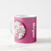 Custom Rose Erholung Meilenstein Geschenk für sie Kaffeetasse (Vorderseite Links)