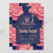 Custom Rose Flower Birthday Einladung (Vorne/Hinten)