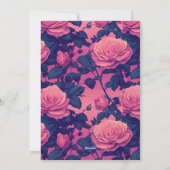 Custom Rose Flower Birthday Einladung (Rückseite)