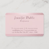 Custom Rose Gold Elegante Moderne Moderne Einfach Visitenkarte (Rückseite)