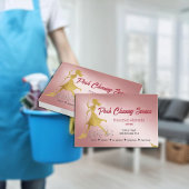 Custom Rose Gold Elegante Reinigung Visitenkarte