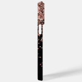 Custom Rose Gold Glitzer Black Sparkone Monogram Case-Mate iPhone Hülle (Rückseite / Rechts)